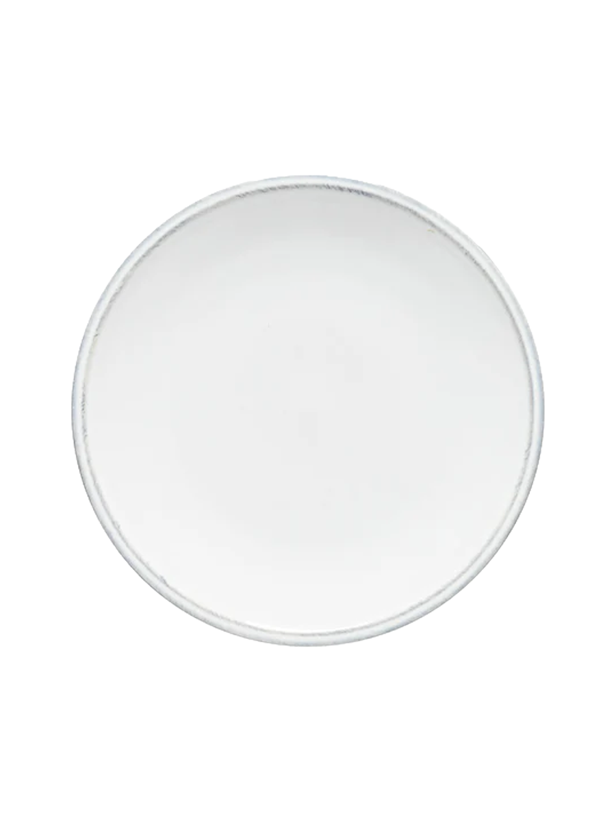 
Assiette à salade et dessert artisanale « Friso » - Blanc