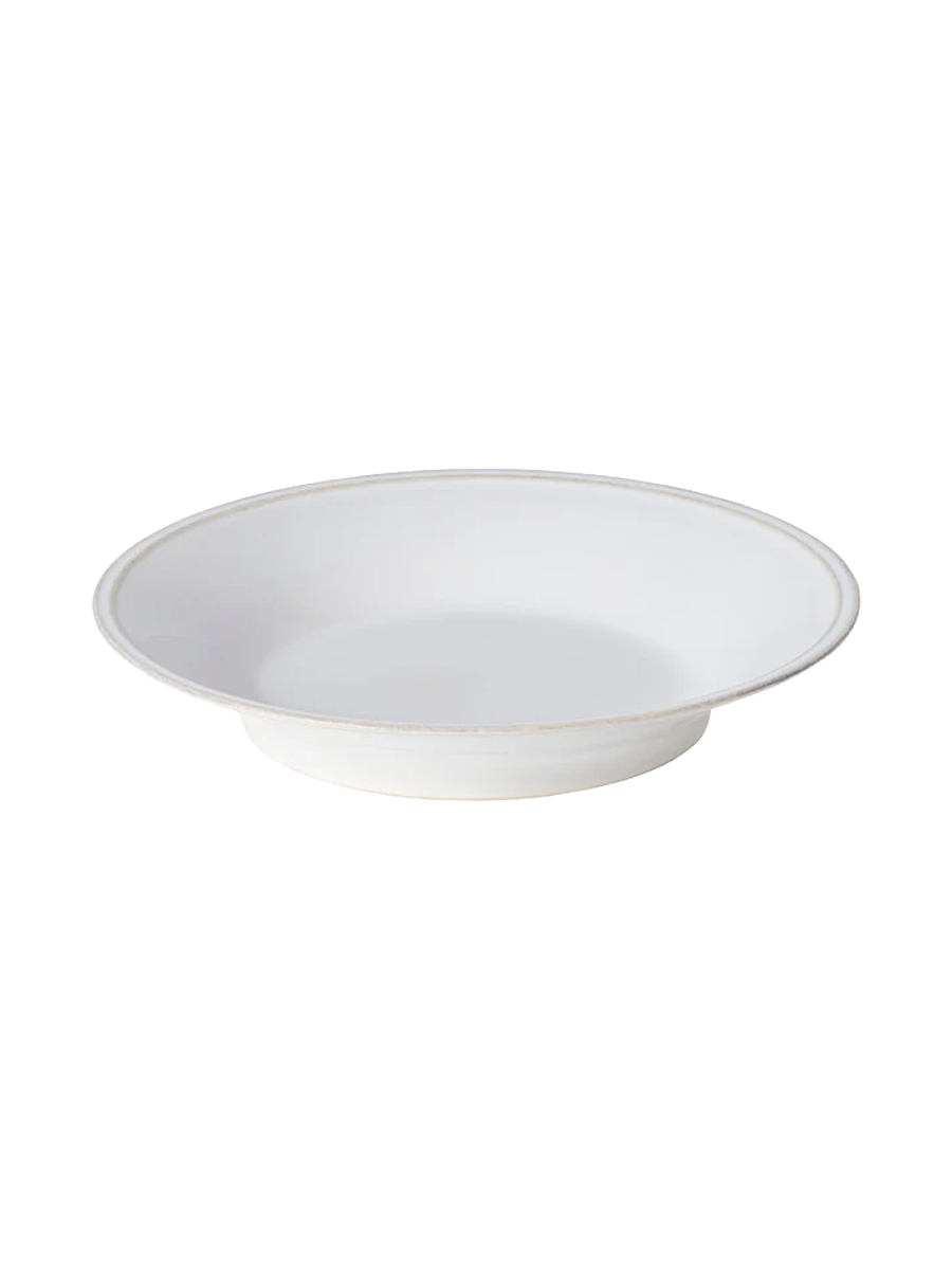 
Assiette creuse et à pâtes « Friso » faite à la main - Blanc