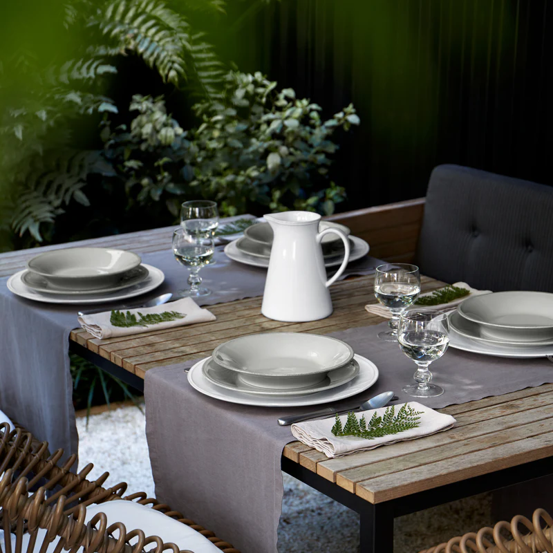 
Handmade Dinner Plate "Friso" - Grey