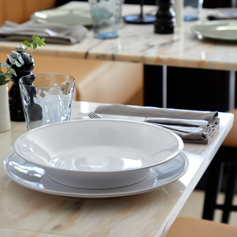 
Handmade Dinner Plate "Friso" - White