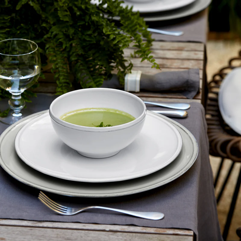 
Handmade Soup & Cereal Bowl "Friso" - White