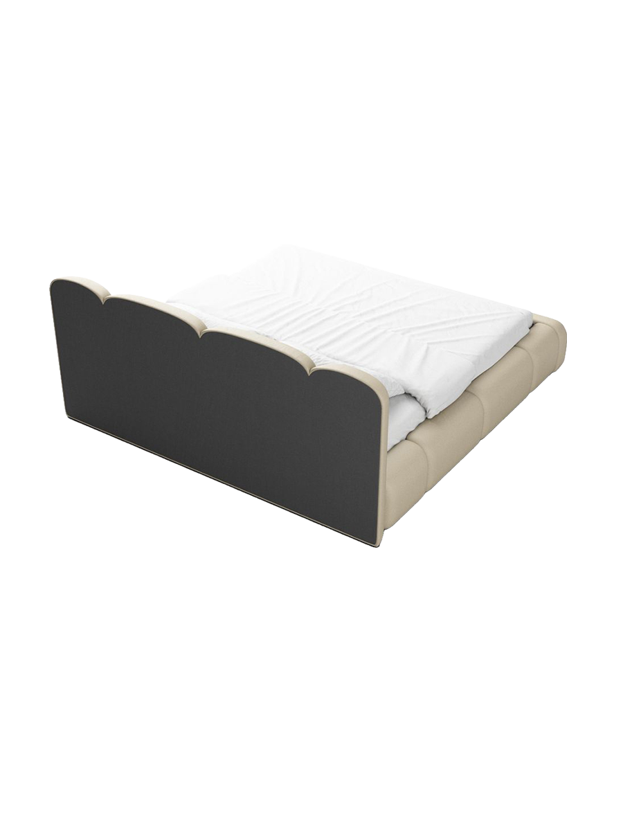 
Design Polsterbett „Elara“ mit Ablagefach, Kunstleder Beige - 140 x 200 cm