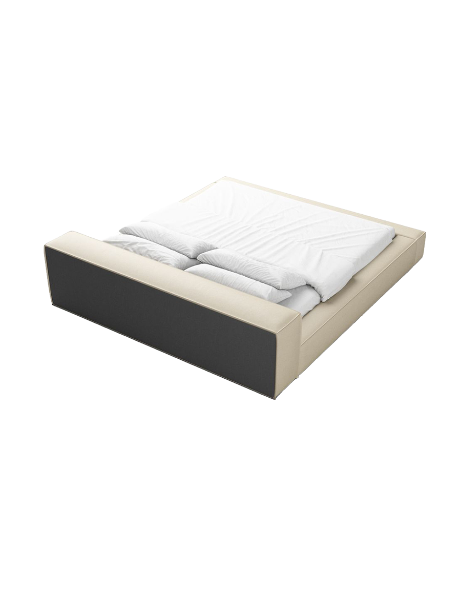 
Design Polsterbett „Alessa“ mit Ablagefach, Kunstleder Beige - 140 x 200 cm