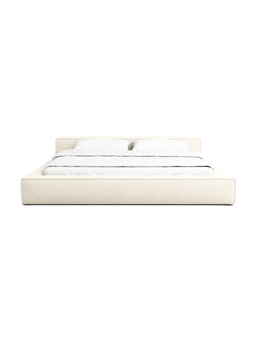 
Design Polsterbett „Alessa“ mit Ablagefach, Webstoff Cream - 140 x 200 cm