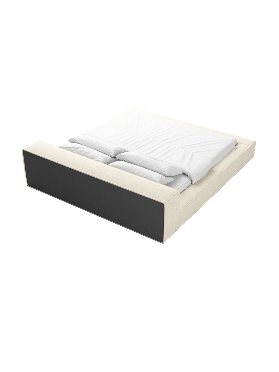 
Design Polsterbett „Alessa“ mit Ablagefach, Webstoff Cream - 140 x 200 cm