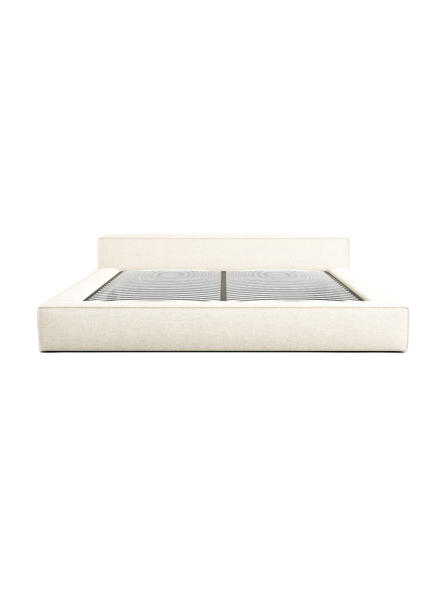 
Design Polsterbett „Alessa“ mit Ablagefach, Webstoff Cream - 140 x 200 cm