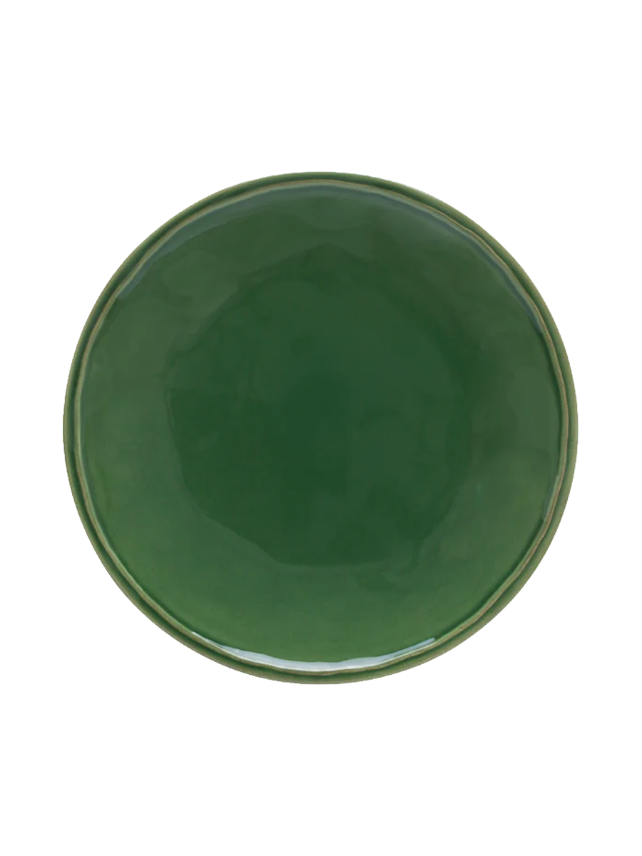 
Assiette plate artisanale « Fontana » - Vert Forêt