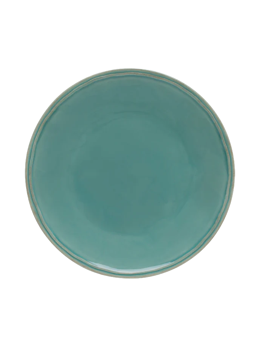 
Assiette plate artisanale « Fontana » - Turquoise