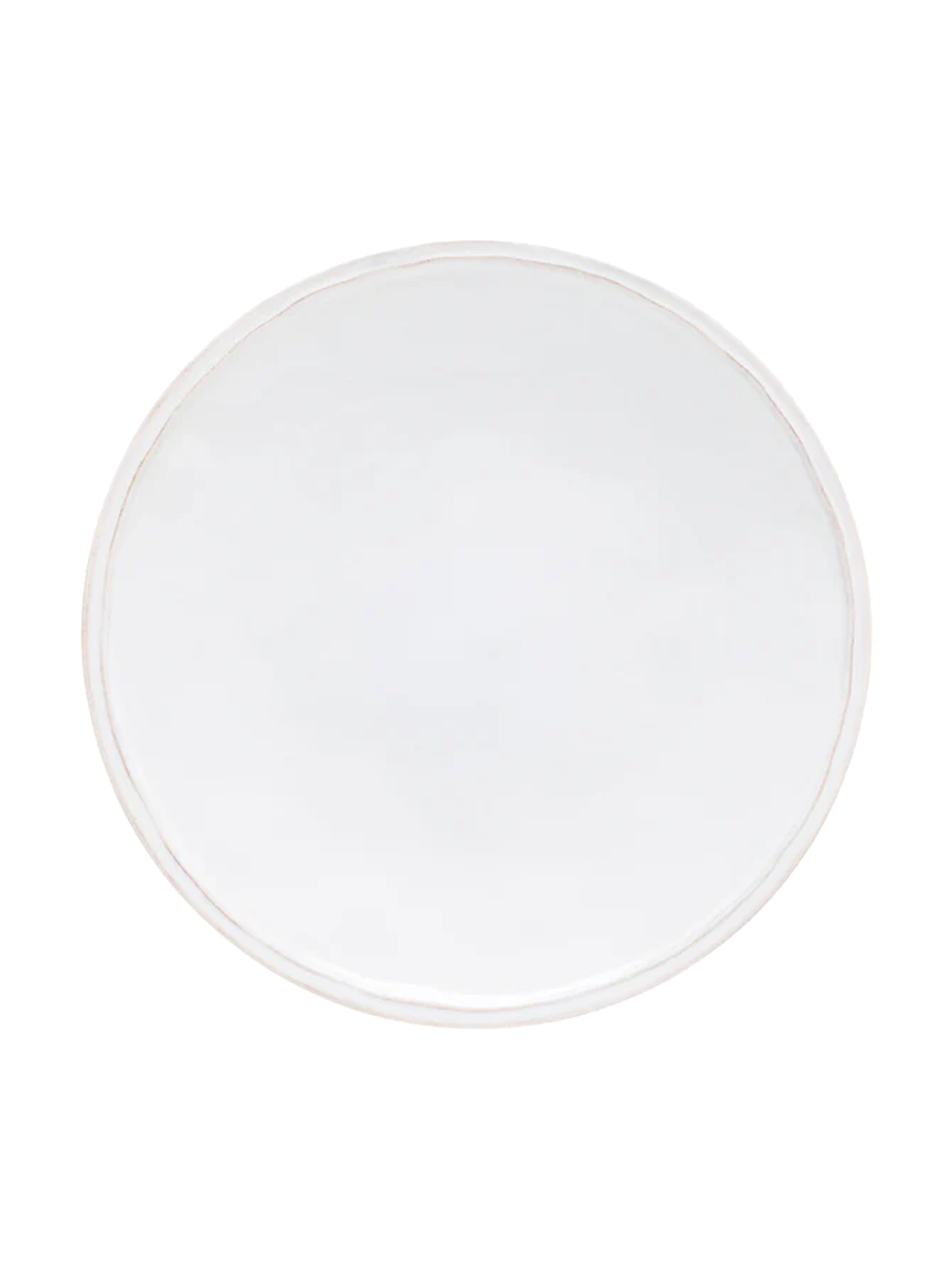 
Assiette plate artisanale « Fontana » - Blanc