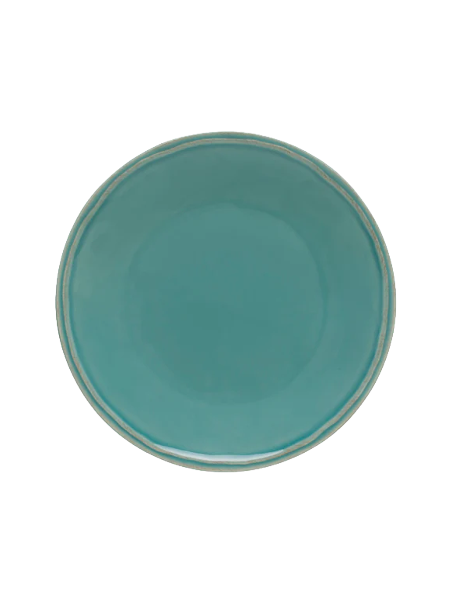 
Assiette à salade et dessert artisanale "Fontana" - Turquoise
