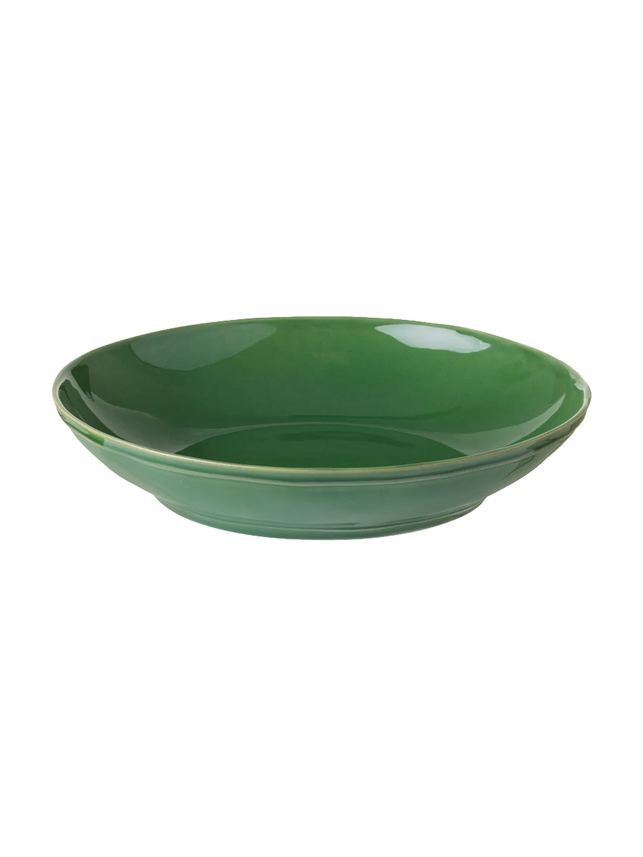 
Plat à pâtes et de service fait main « Fontana » - Vert Forêt