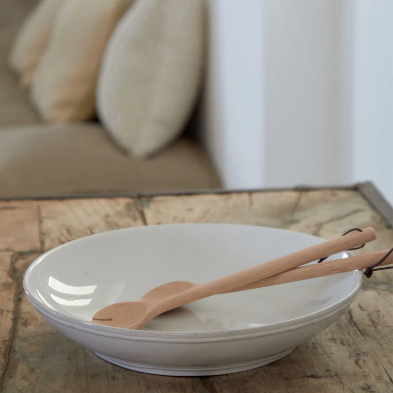 
Plat à pâtes et de service fait main « Fontana » - Blanc
