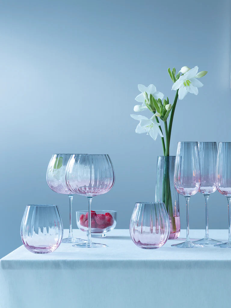 
Mouth-blown glasses "Dusk", set of 2 - Pink