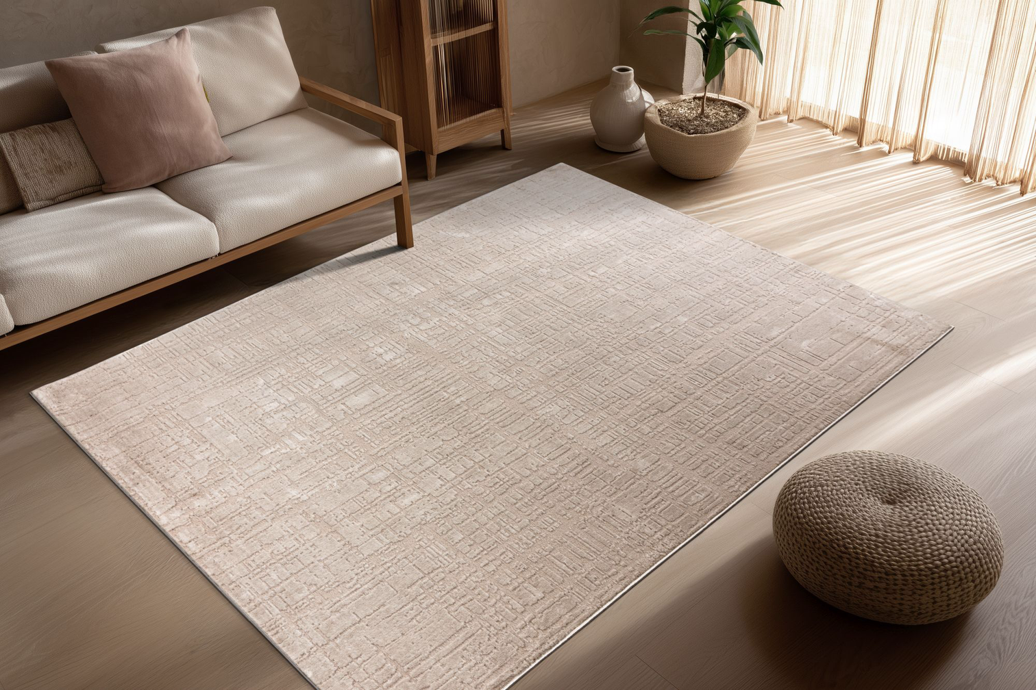 
Designer Rug "Gala 301" - Beige - 80 x 150 cm