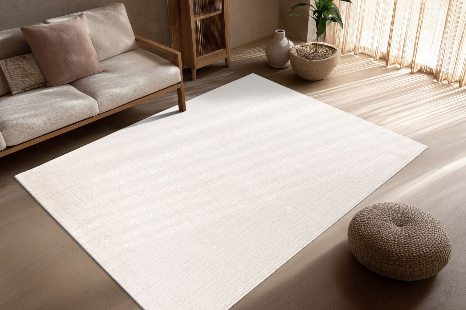 
Designer Rug "Gala 301" - Ivory - 80 x 150 cm