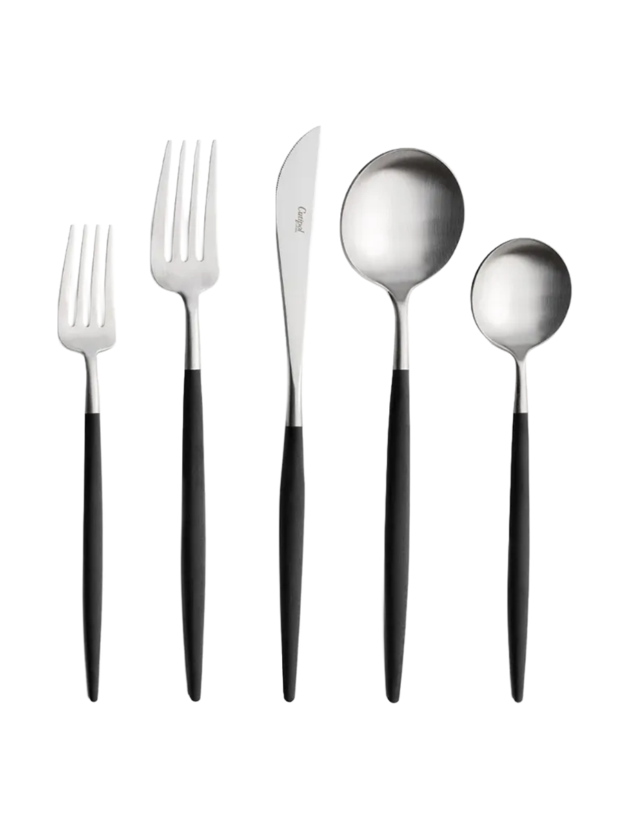 
Cutipol "Goa Black Silver" 30-Piece Cutlery Set