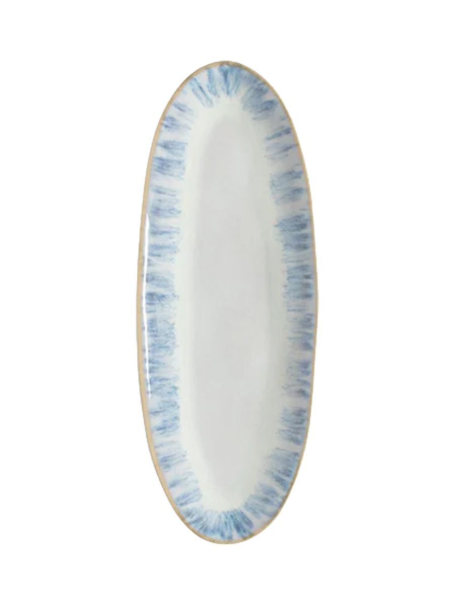 
Handmade Oval Serving Dish "Brisa" - Blue