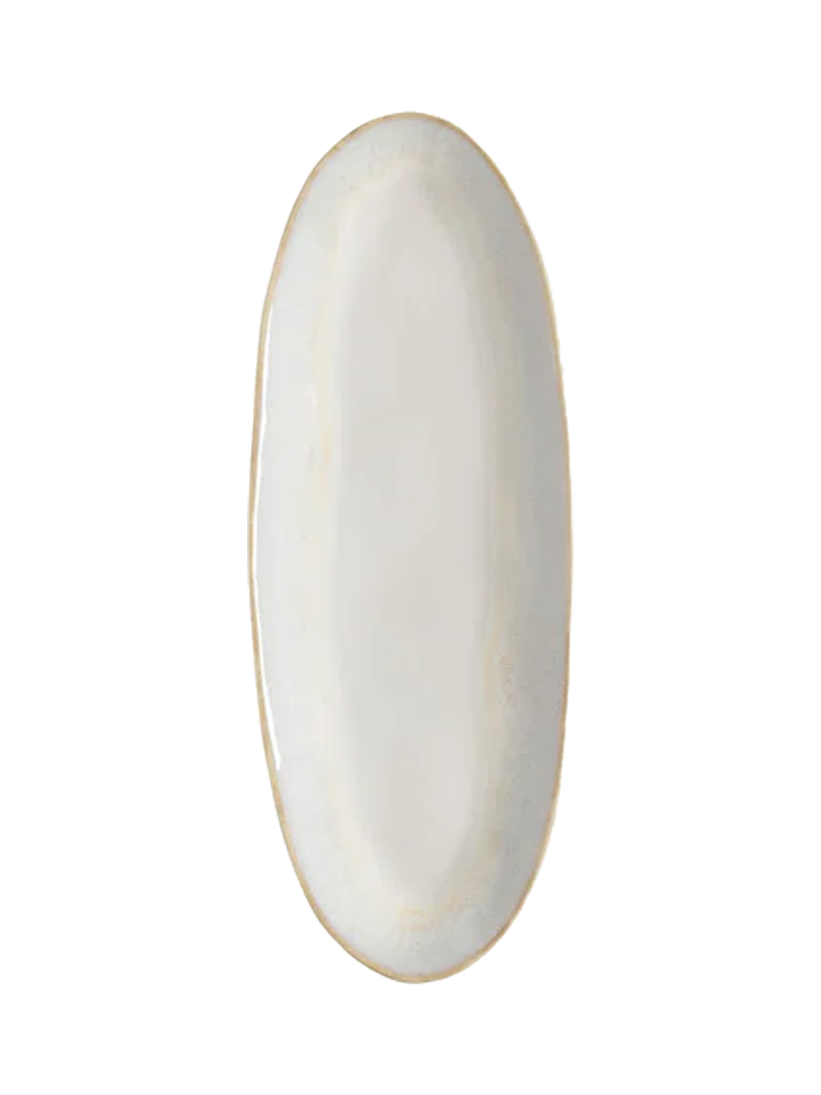 
Handmade Oval Serving Dish "Brisa" - Salt