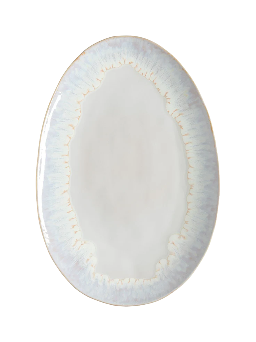 
Large, oval serving platter "Brisa", handmade - Salt