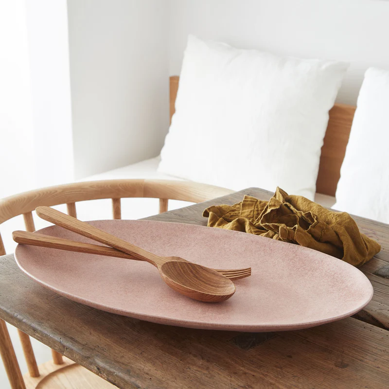 
Handmade Serving Platter "Livia" - Mauve Pink