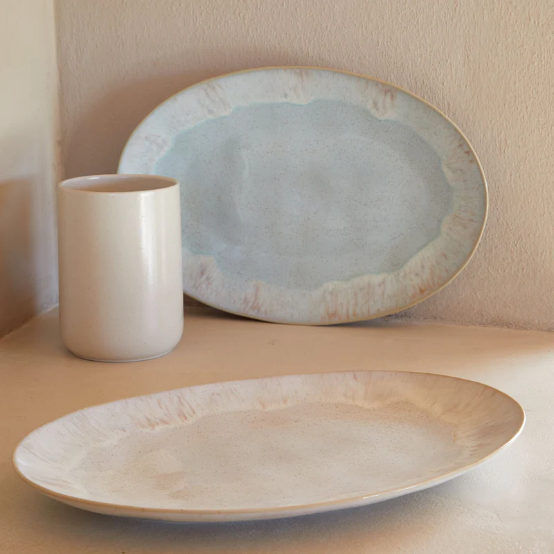 
Handcrafted Serving Platter "Eivissa" - Sea Blue / Large