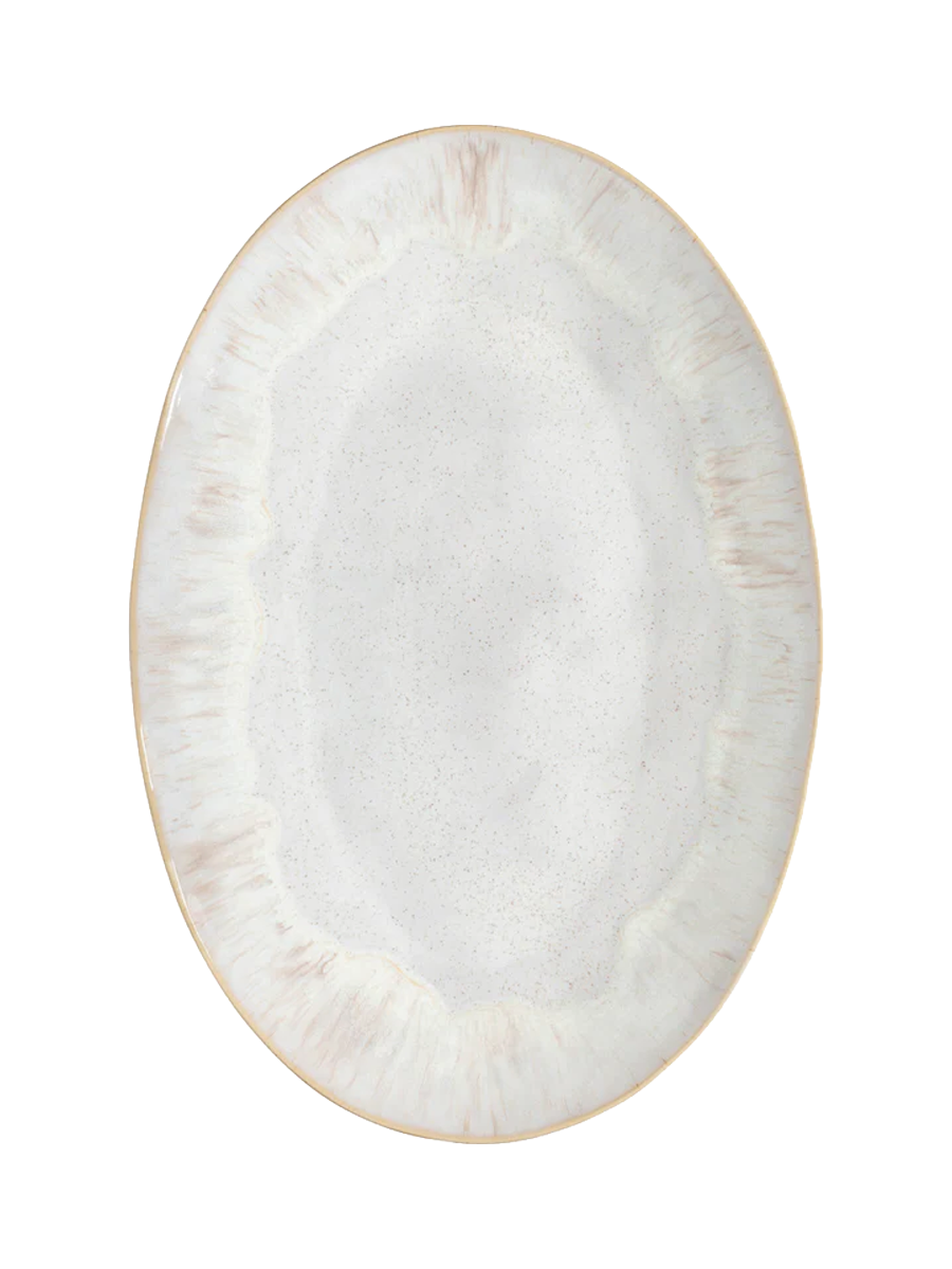 
Handcrafted Serving Platter "Eivissa" - Sand Beige / Large