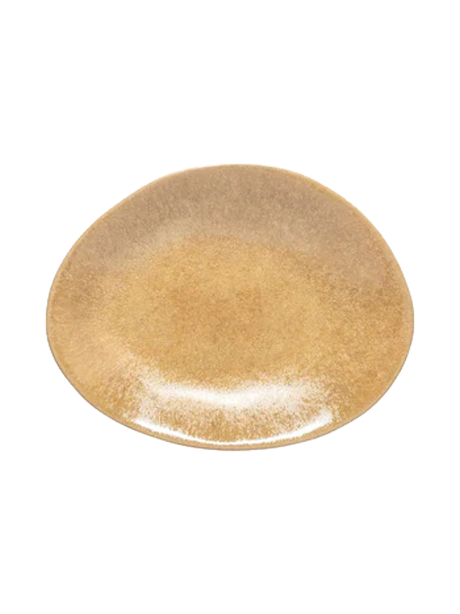 
Handmade Bread & Appetizer Plate "Livia" - Champagne yellow