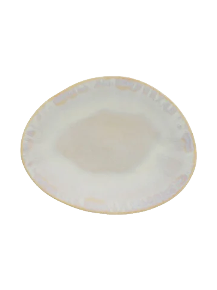 
Handmade Oval Bread Plate "Brisa" - Salt