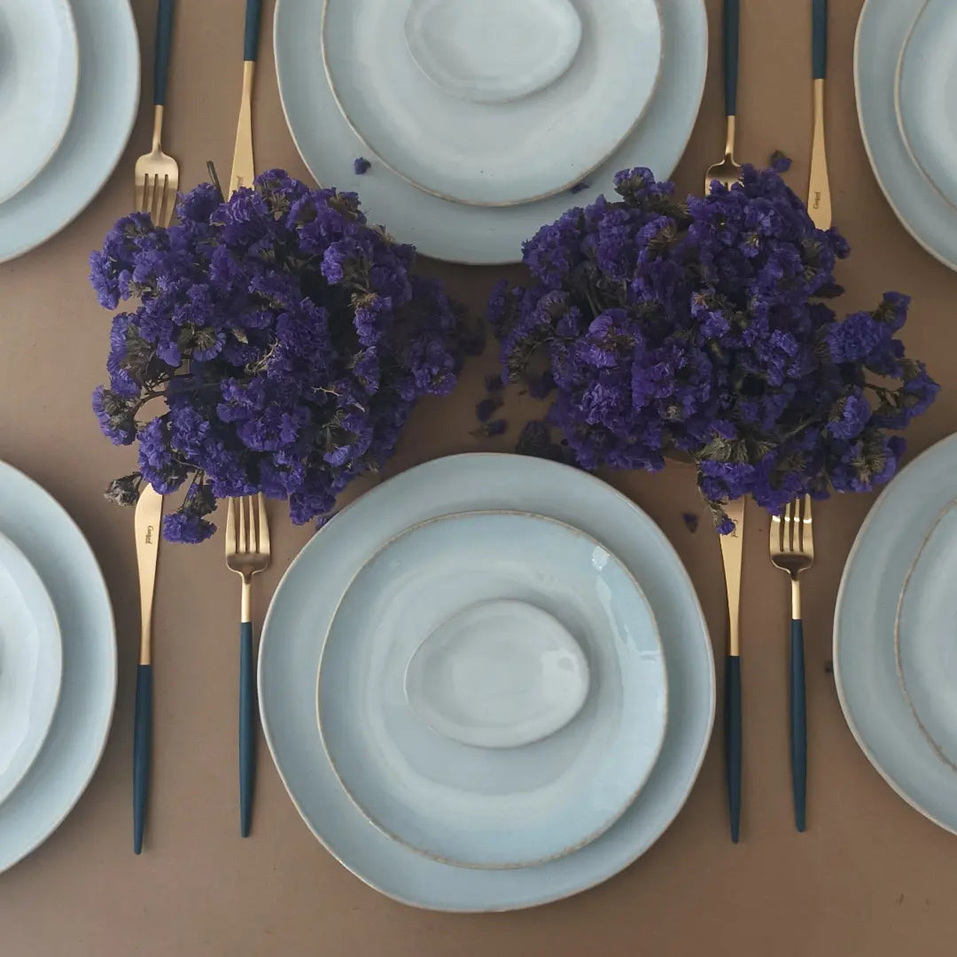 
Handmade Oval Bread Plate "Brisa" - Salt