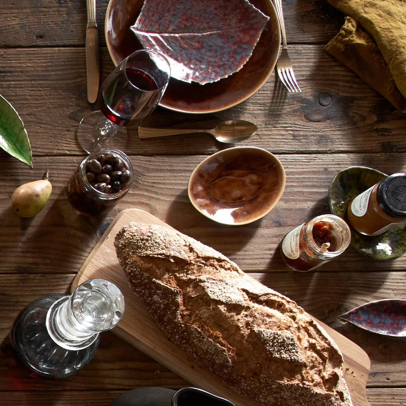 
Handcrafted Serving Platter "Riviera" - Earth