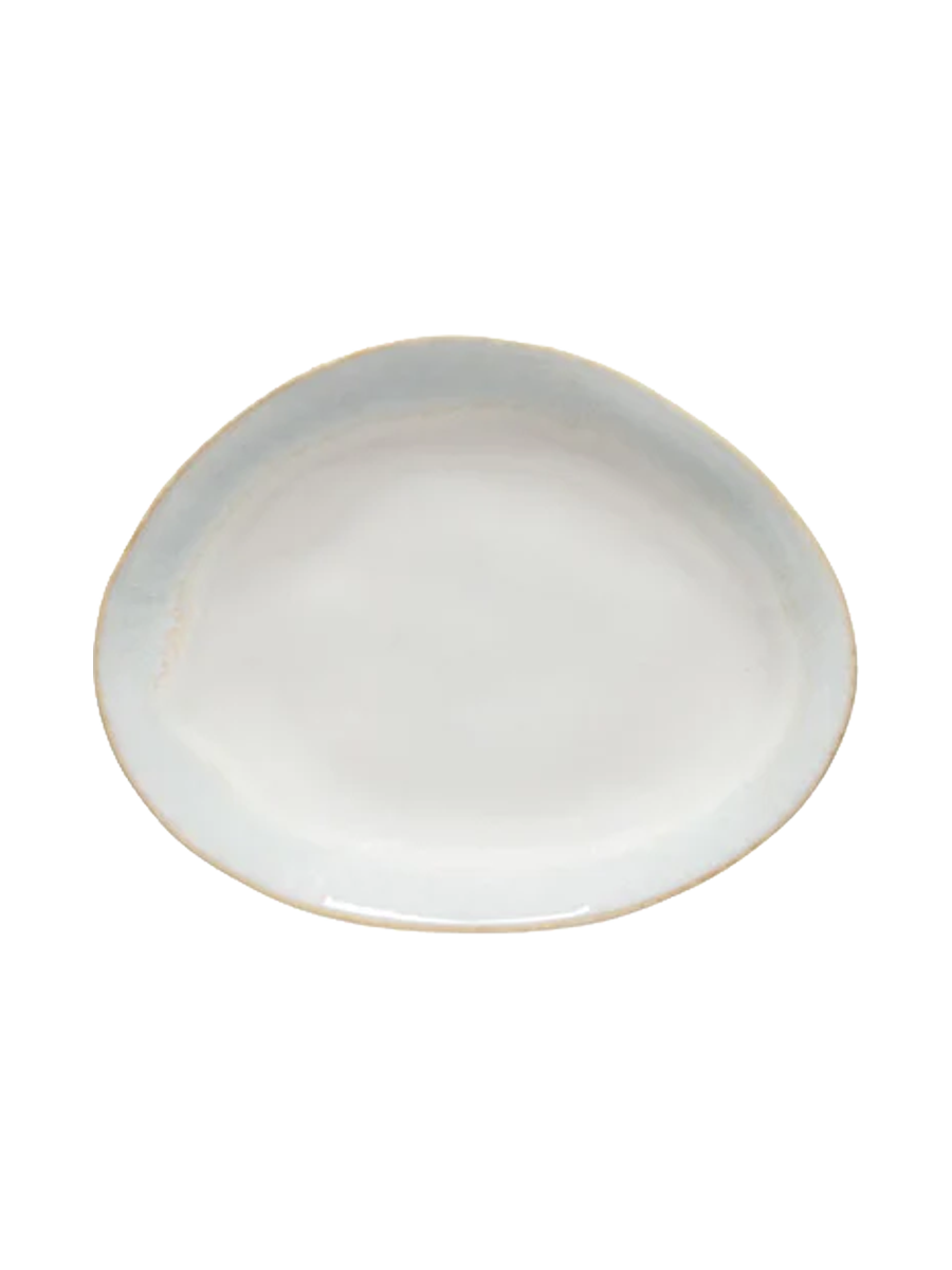 
Handmade, Oval Salad/Dessert Plate "Brisa" - Salt