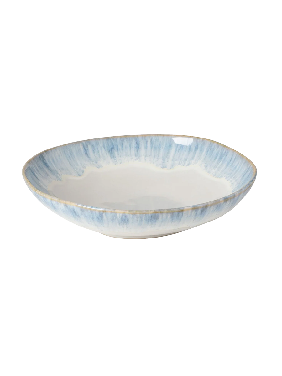 
Handmade Soup & Pasta Plate "Brisa" - Blue
