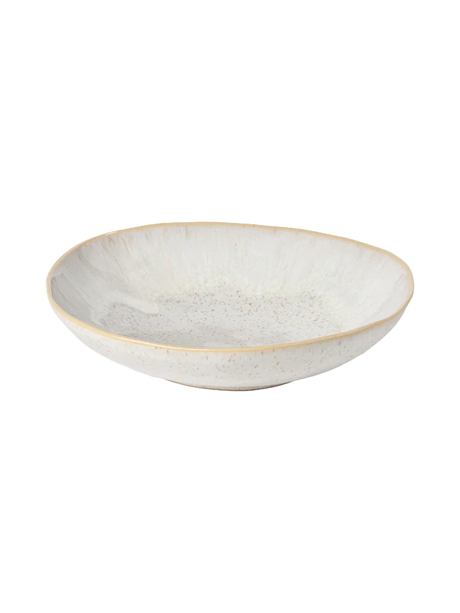 
Assiette à soupe et à pâtes artisanale « Eivissa » - Sable beige