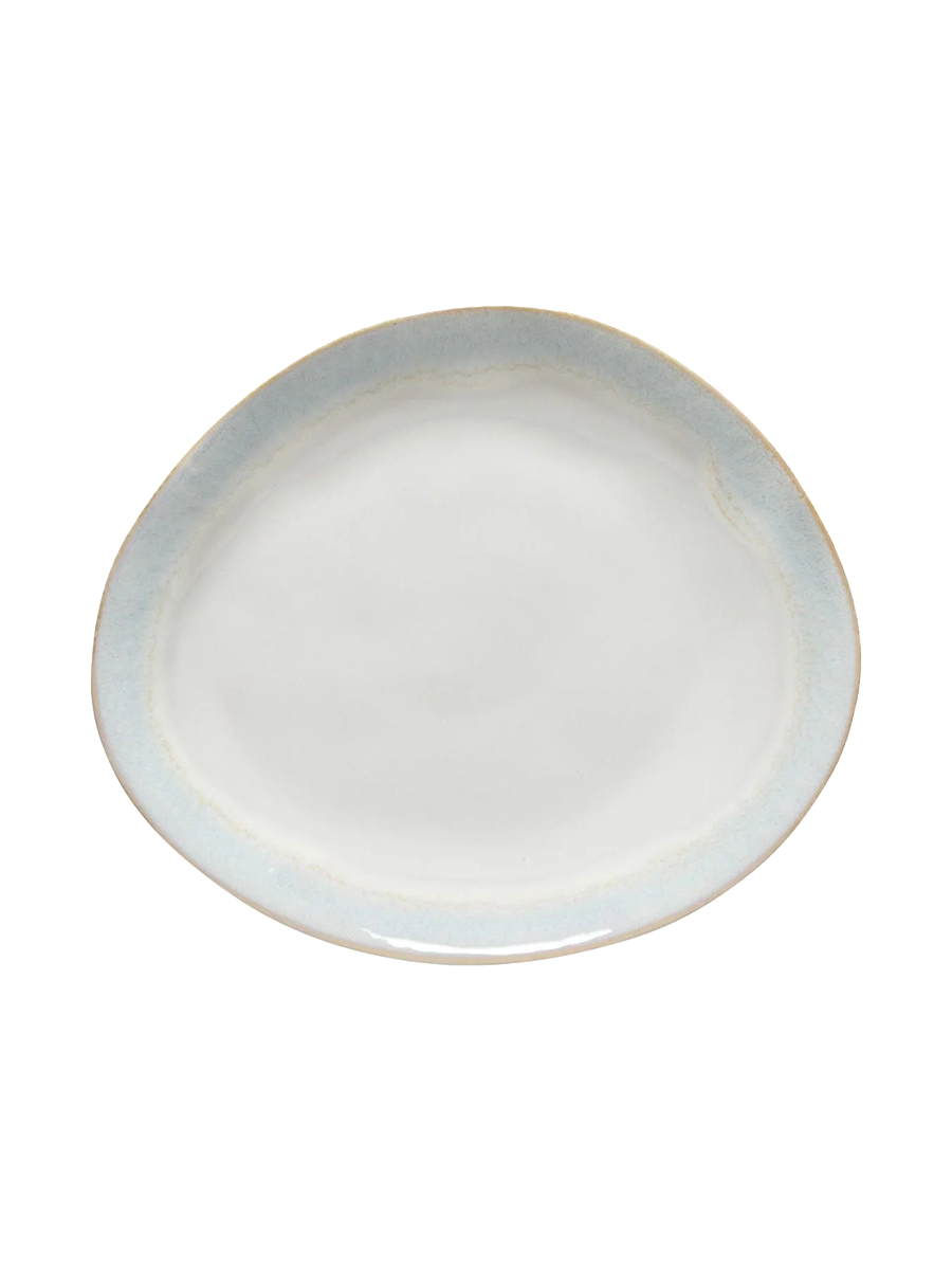 
Handcrafted Oval Dinner Plate "Brisa" - Salt