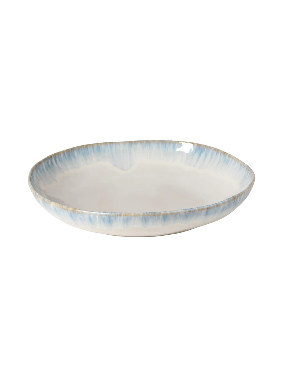 
Large, deep serving bowl "Brisa", handmade - Blue