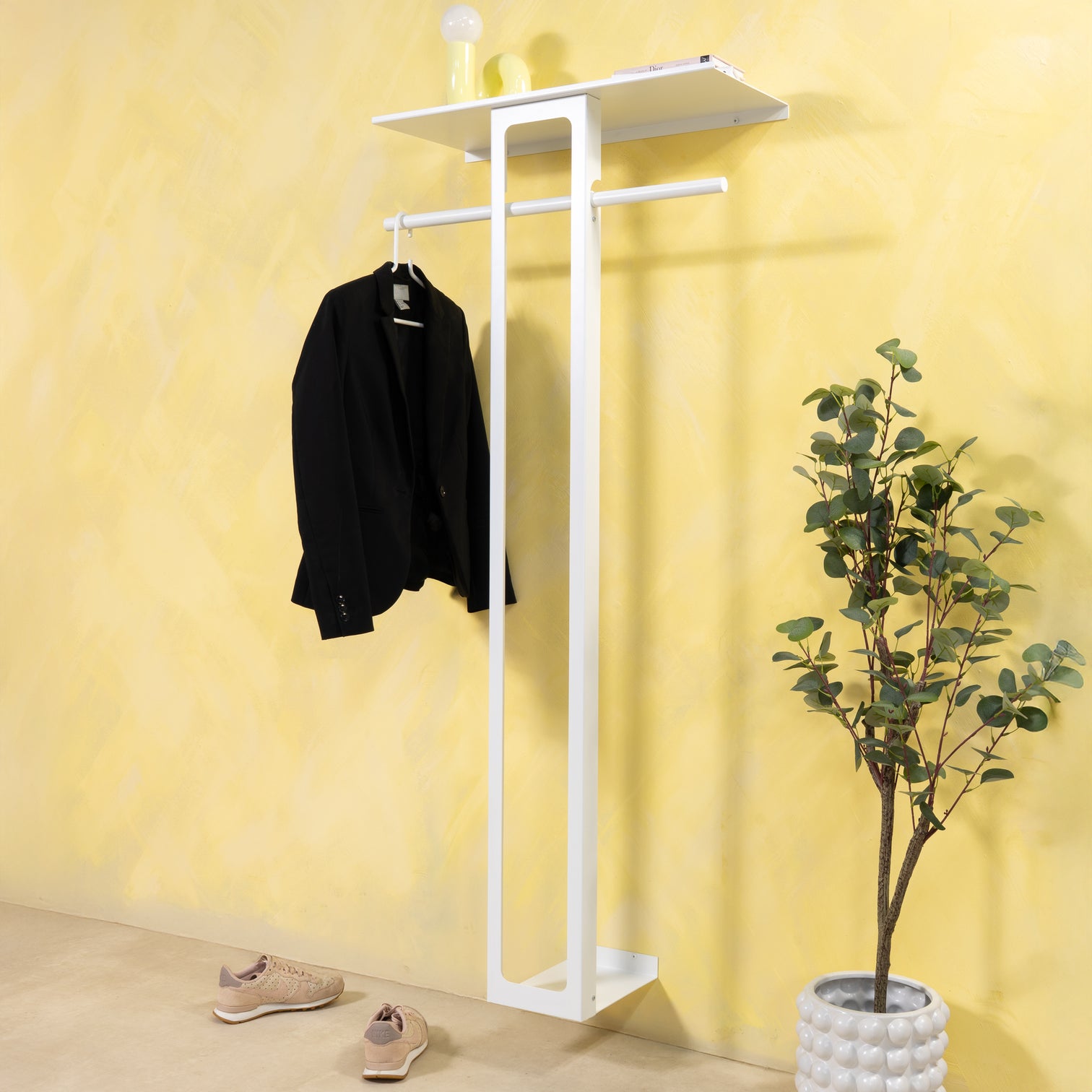 
Designer Wall Coat Rack "Luno Large 70" - White