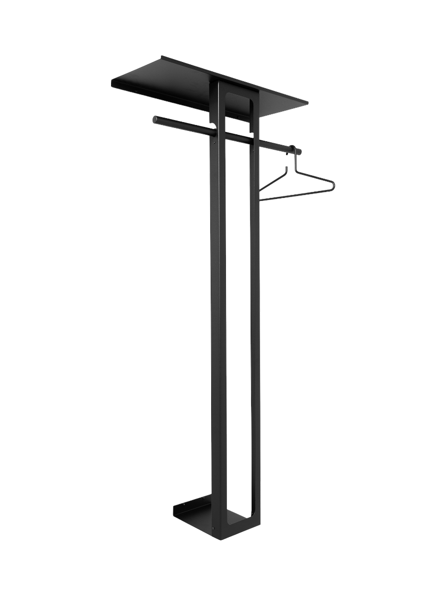 
Designer Wall Coat Rack "Luno Large 70" - Black