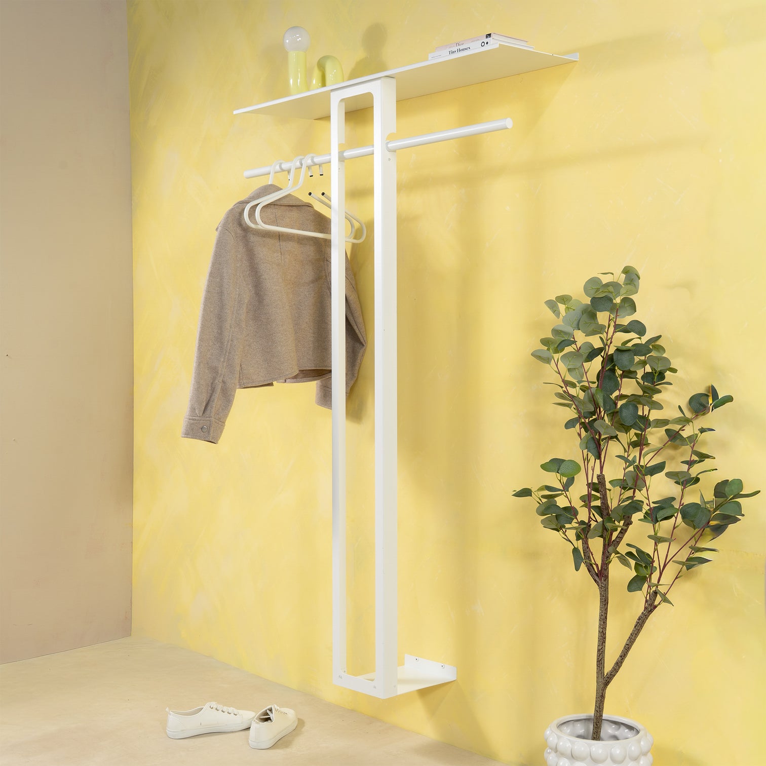 
"Luno Large 100" Wall Mounted Wardrobe - White