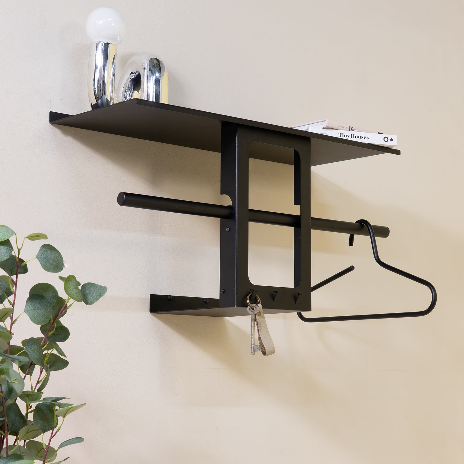 
Designer Wall Wardrobe "Luno Small 70" - Black