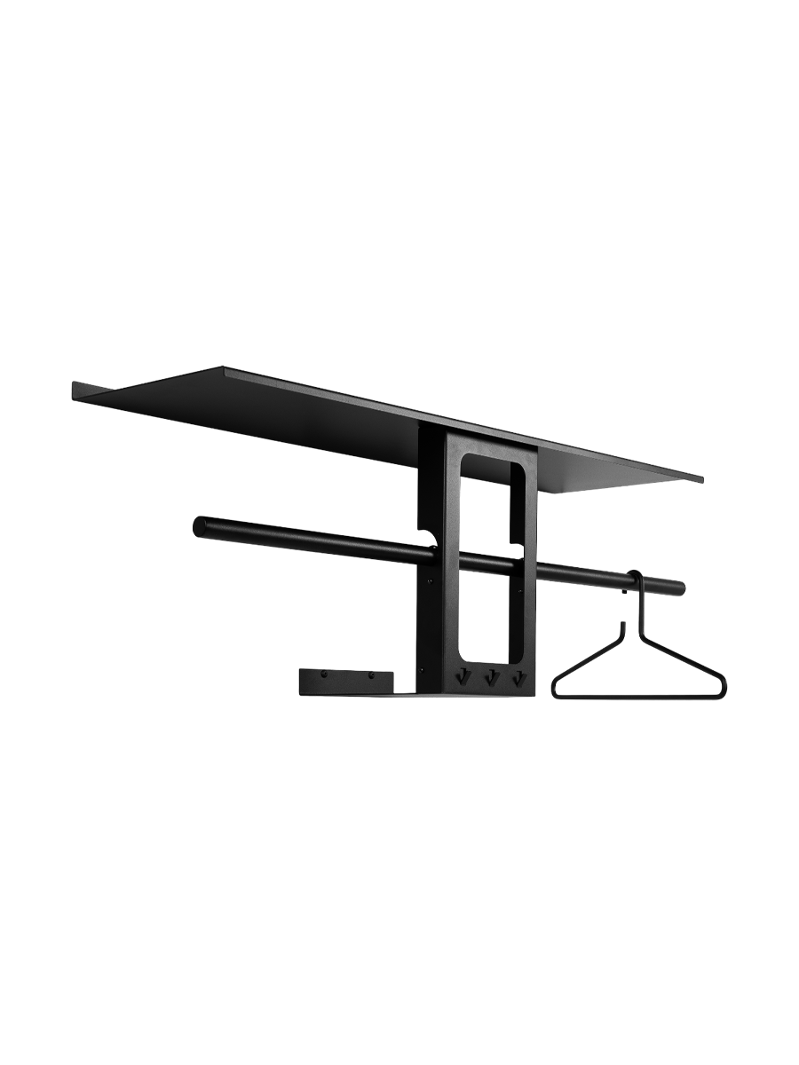 
Designer wall coat rack "Luno Small 100" - Black