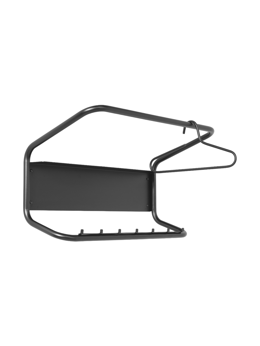 
Designer wall coat rack "Flux" - Black