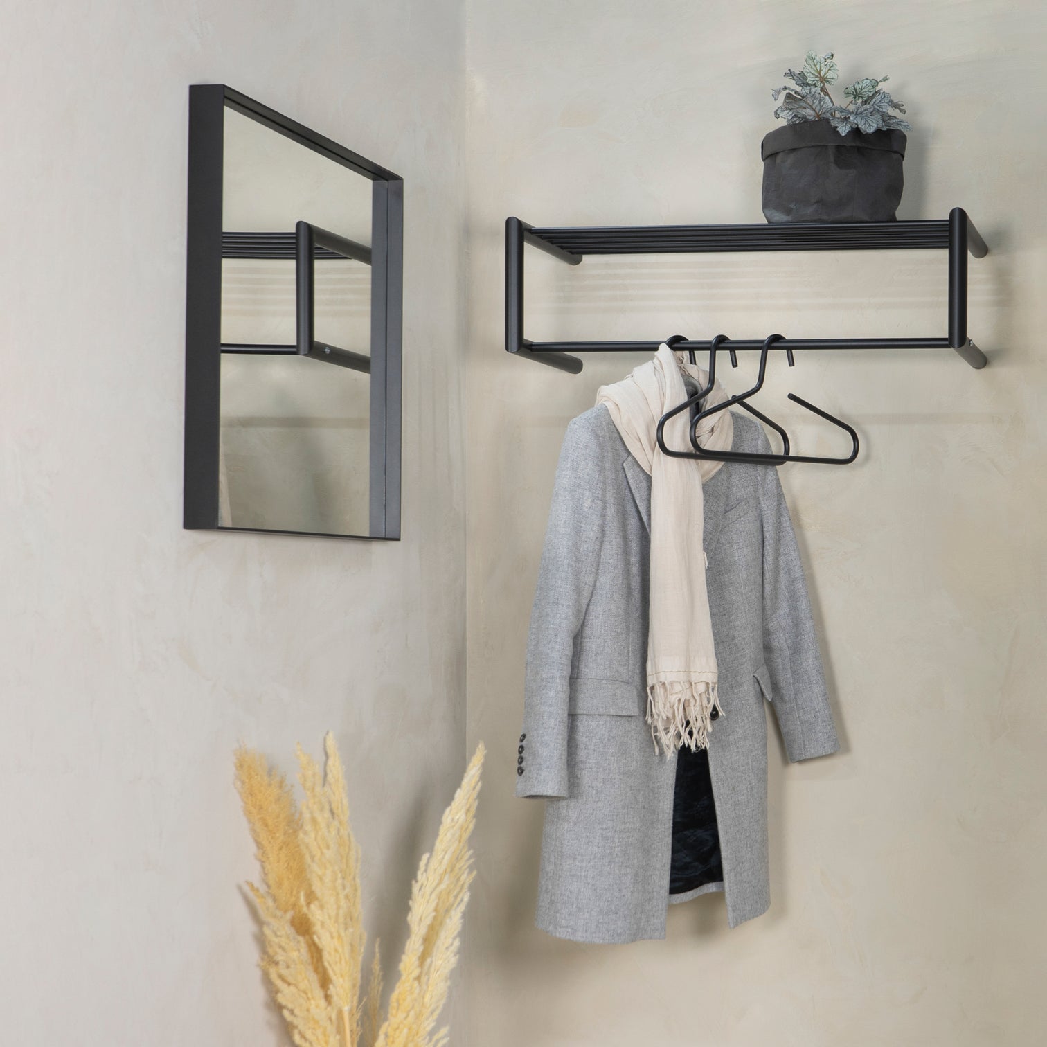 
"Smooth" Designer Wall Wardrobe - Black