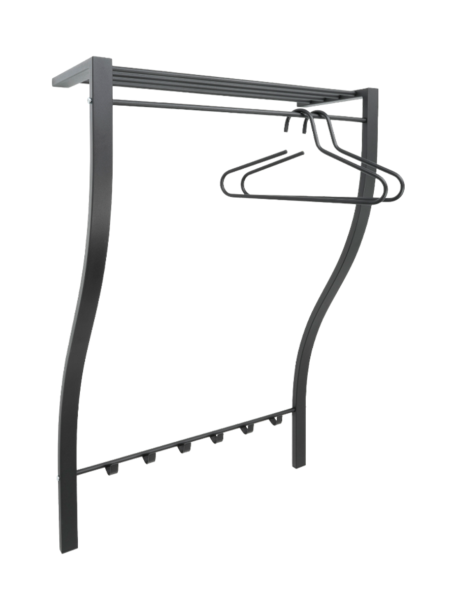 
Design Wandgarderobe „Carve“ - Schwarz