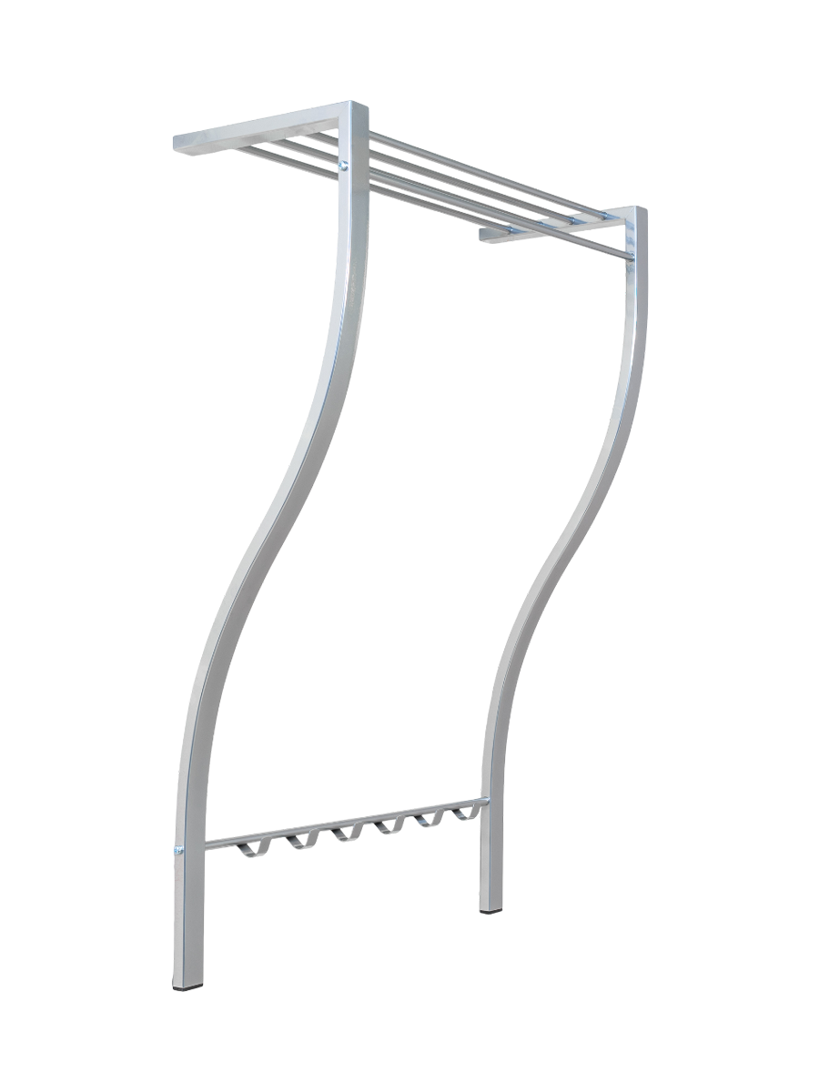 
Design Wandgarderobe „Carve“ - Nickel