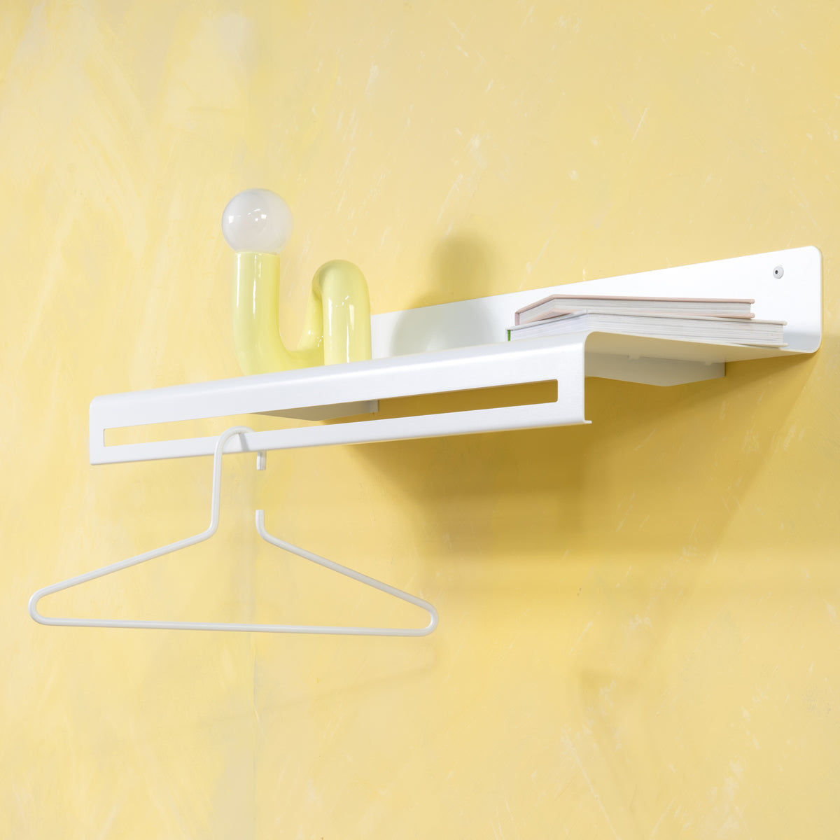 
Appendiabiti da parete di design „Sway 80“ - bianco