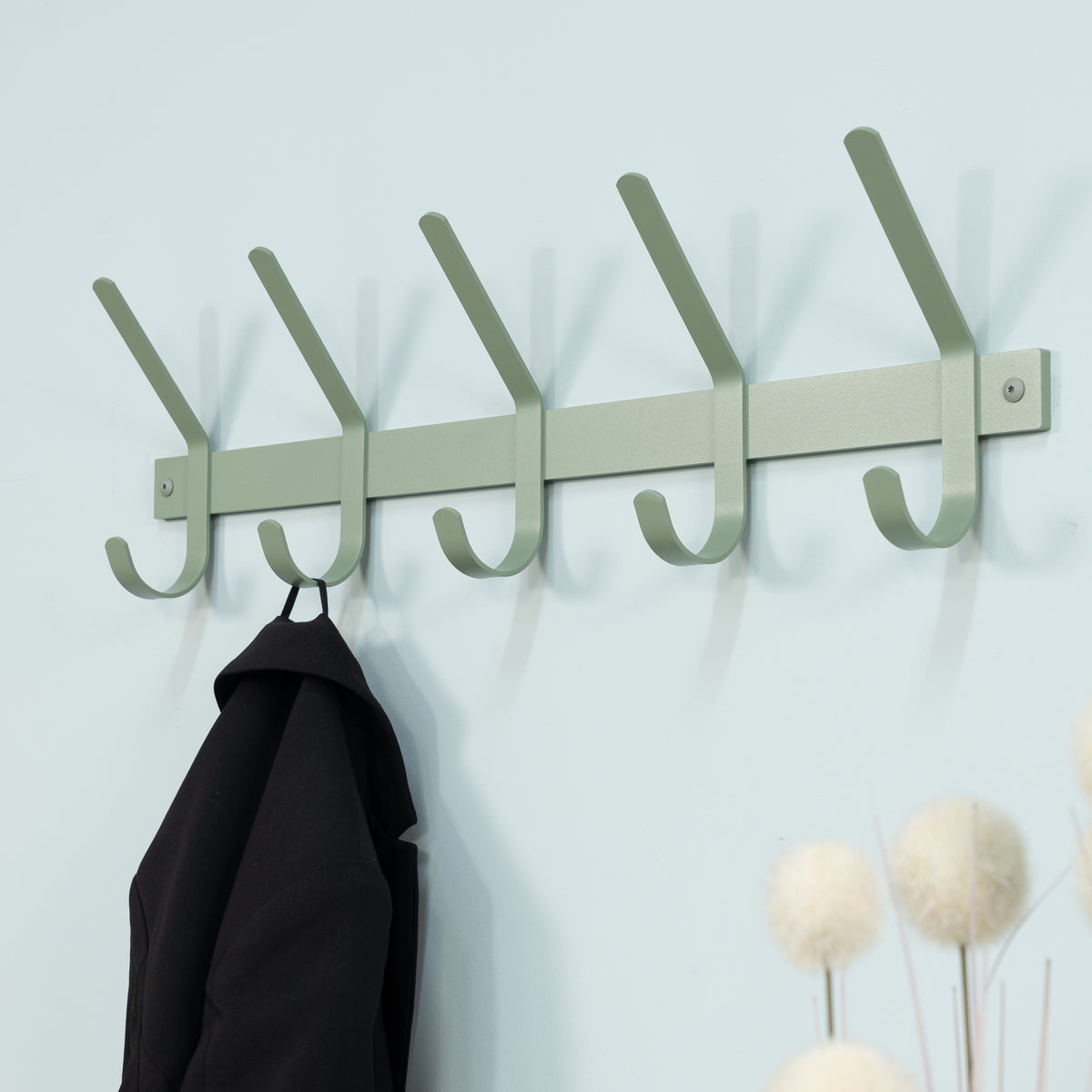 
Design Garderobenleiste „Dexter 5“ - Dusty Green