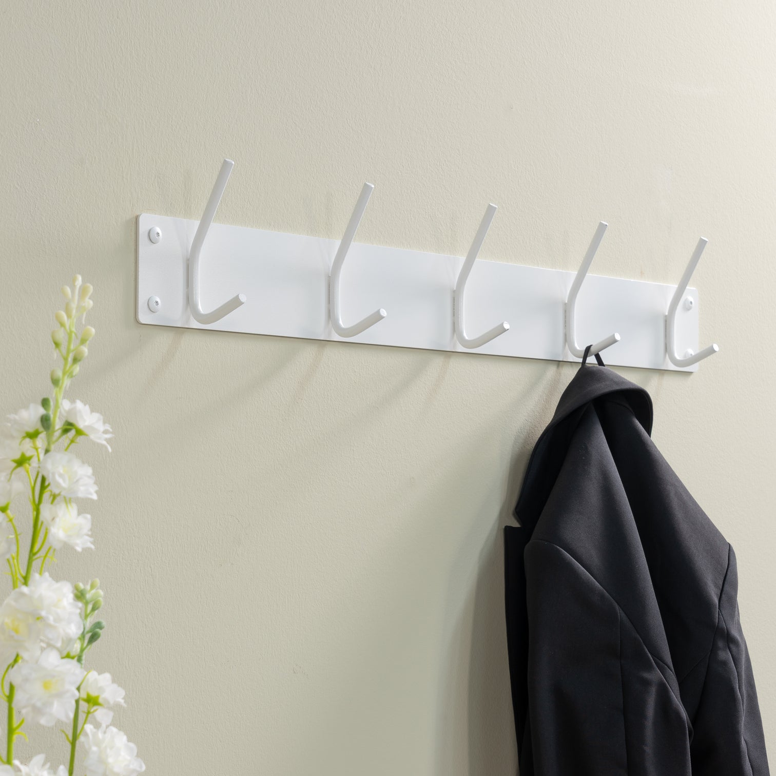
Portemanteau mural design « Fusion 5 » - Blanc