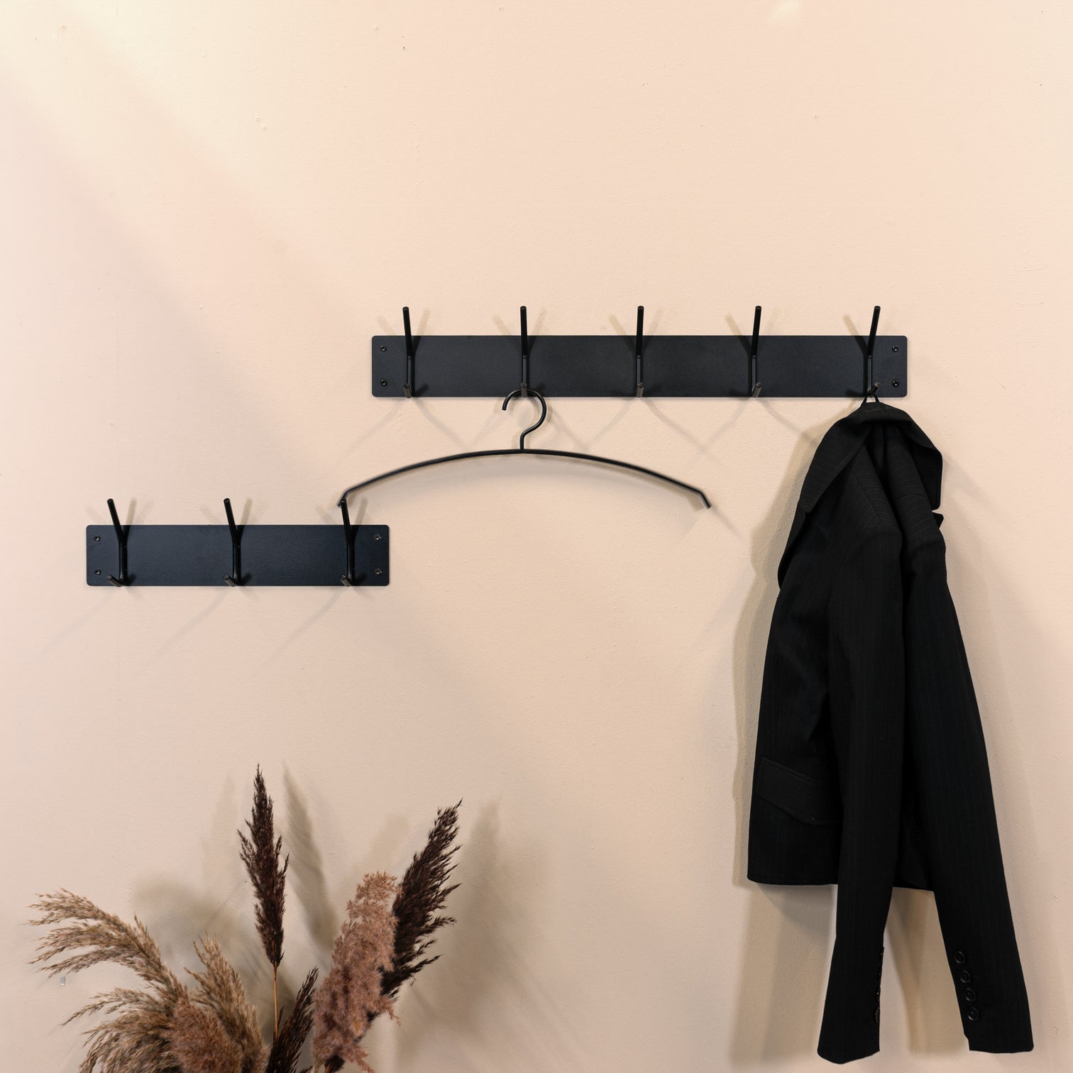 
Portemanteau mural design « Fusion 5 » - Noir
