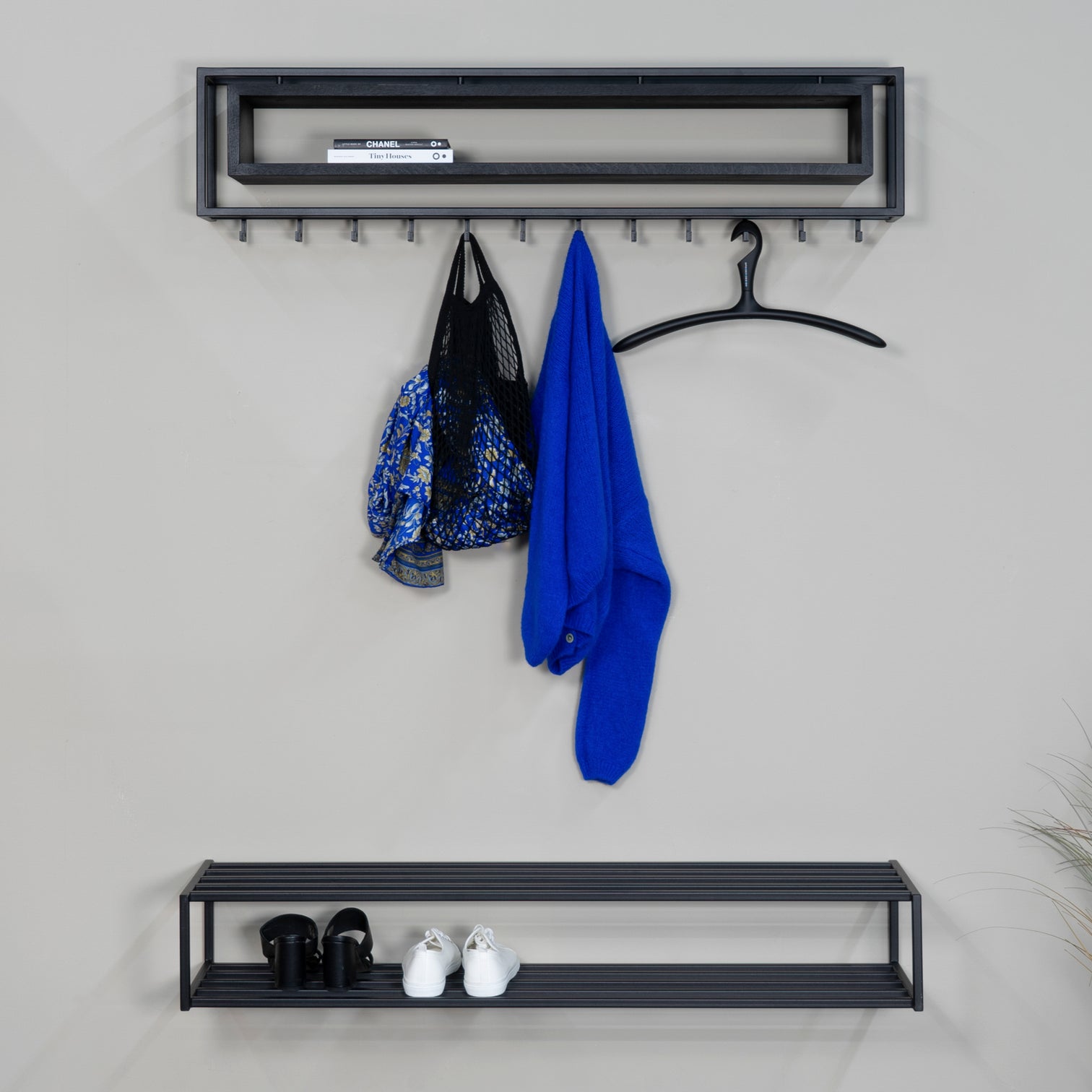 
Designer Wall Coat Rack "School 120" - Black