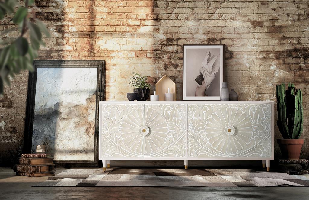 
Buffet massif fait main « Bali », 190 x 80 cm